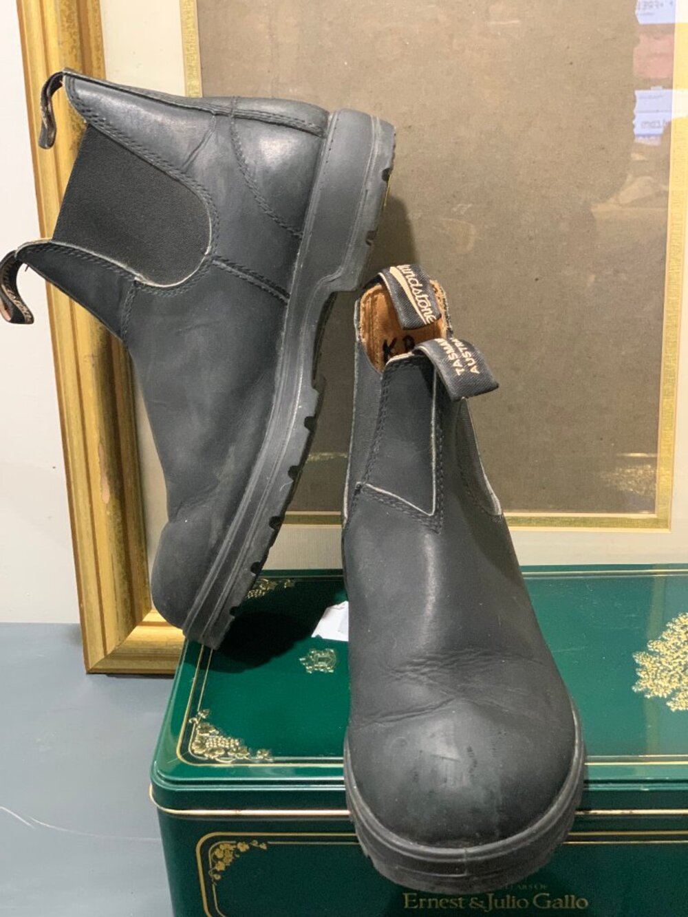 BLUNDSTONE CHELSEA ANKLE LEATHER BOOTS SIZE AU 6.5/US 9,5
